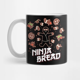 Ninja Bread Man Gingerbread Funny Christmas Mug